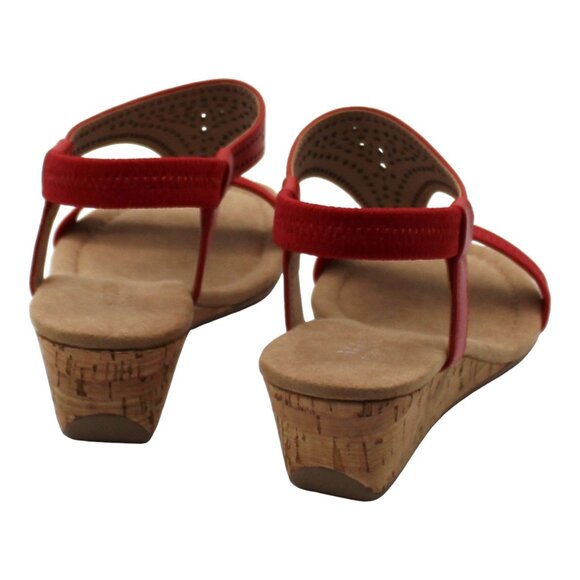 Alfani Vacanzaa 2 Women's Faux Leather T-Strap Wedge Sandals - Stylish Comfort - Picture 7 of 8